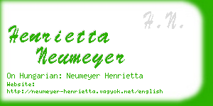 henrietta neumeyer business card
